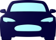 Blaues Icon eines Autos